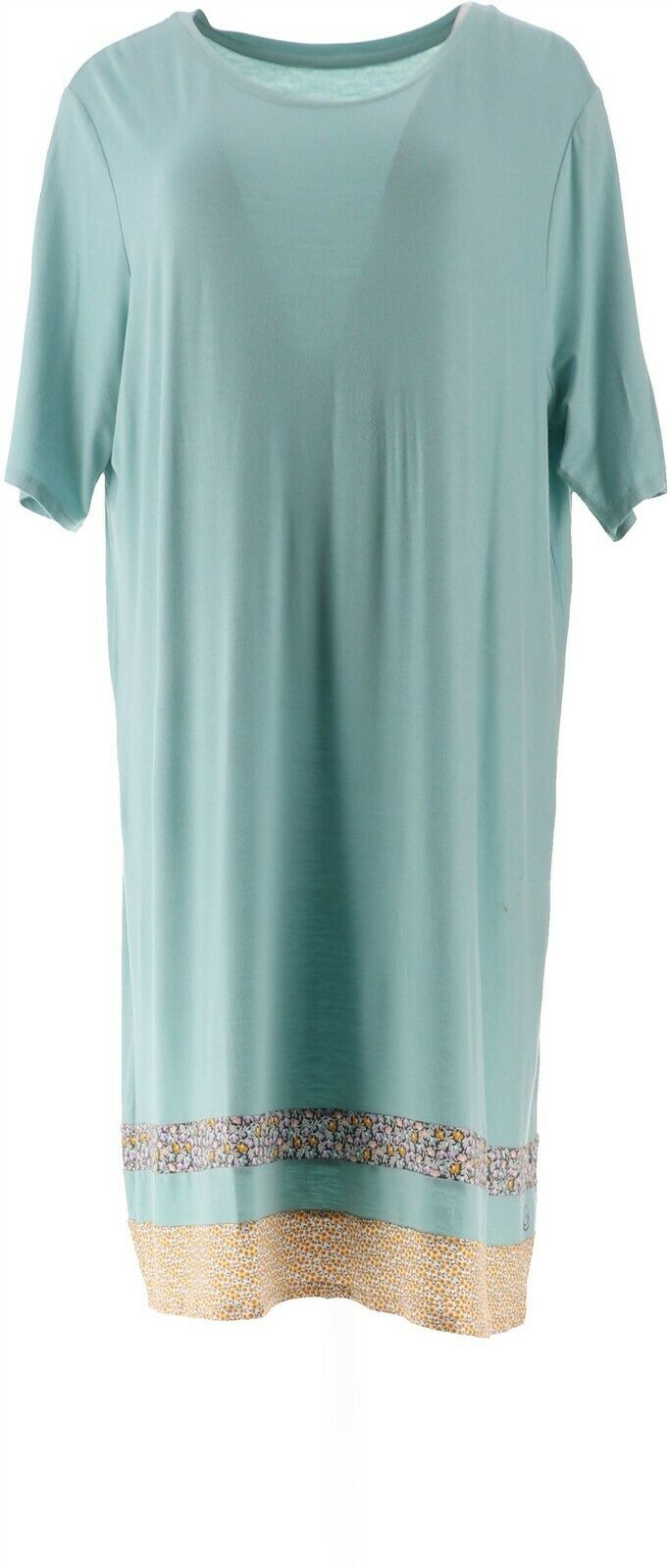Cuddl Duds Smooth Jersey Print Mix Dress Lilac M NEW A346890